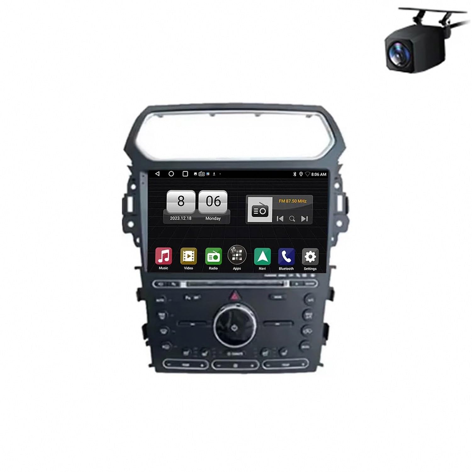 Navigatore Auto Navigazione Gps 2 Din per Ford Explorer 5 2011-2019 Wireless Carplay Android Auto Stereo Bluetooth Ips con Pantalla Táctil con Gps, 8 Nucleo 4G+64G