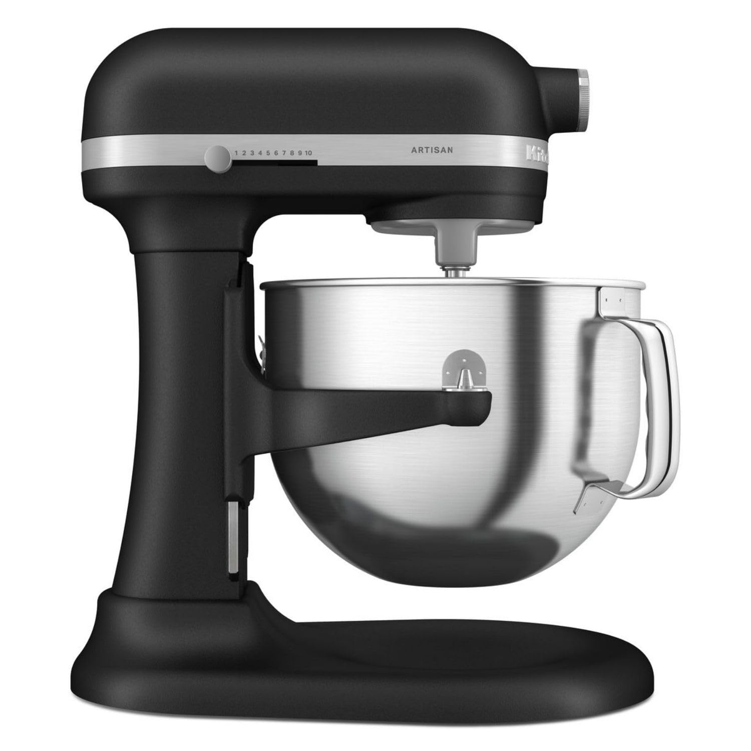 KitchenAid Küchenmaschine - Artisan - Multifunktionaler Küchenroboter mit Schüsselheber - Mit 5 Zubehörteilen - 6,6L Edelstahlschüssel - Gusseisen schwarz