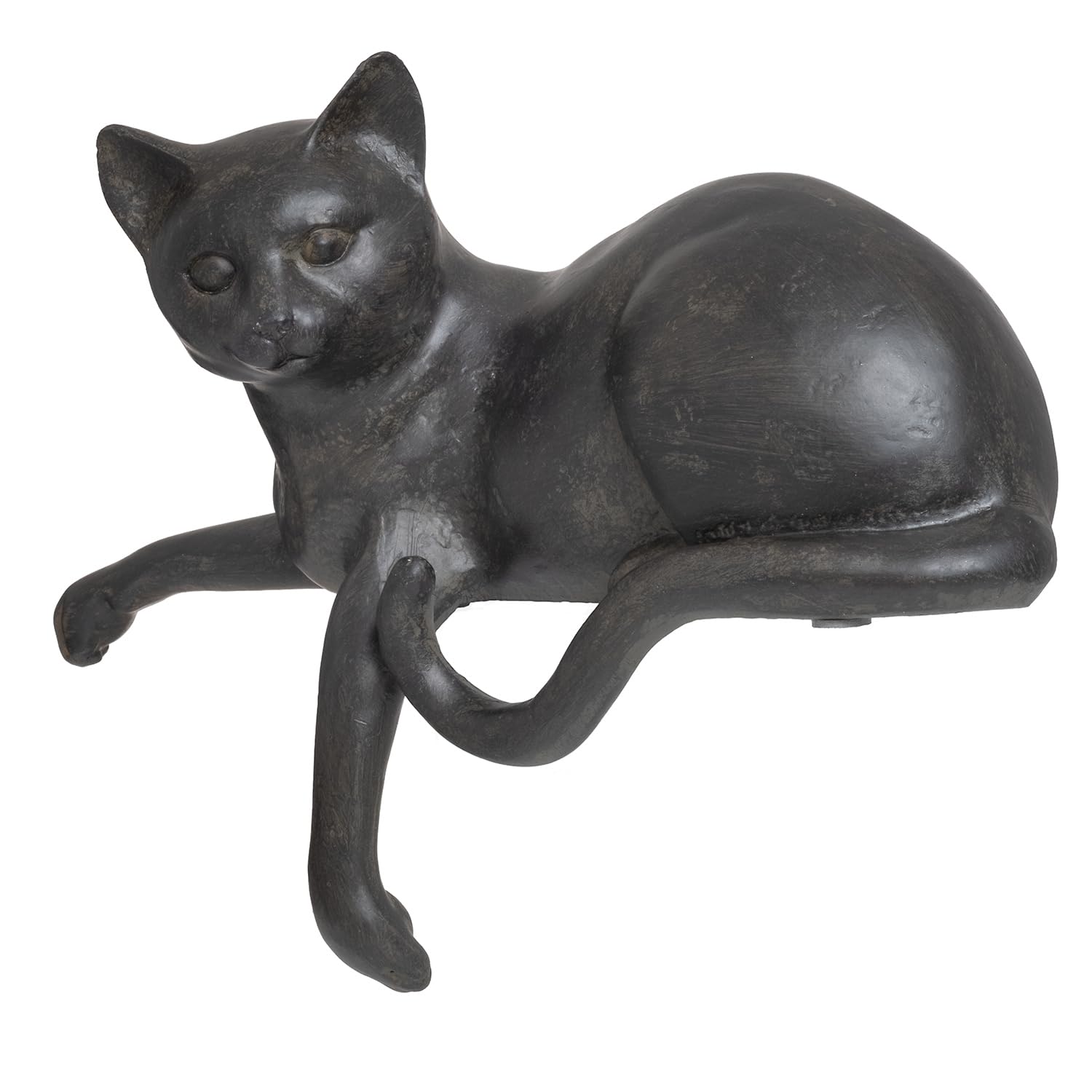 Moritz Statuette décorative en polyrésine - Chat couché - 20 cm