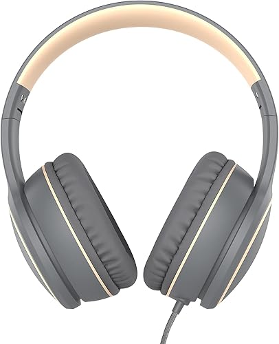 Miniatura 2 de RORSOU R10 - Auriculares de diadema con micrófono, auriculares estéreo ligeros y plegables con cable sin enredos de 4.9 ft, auriculares portátiles