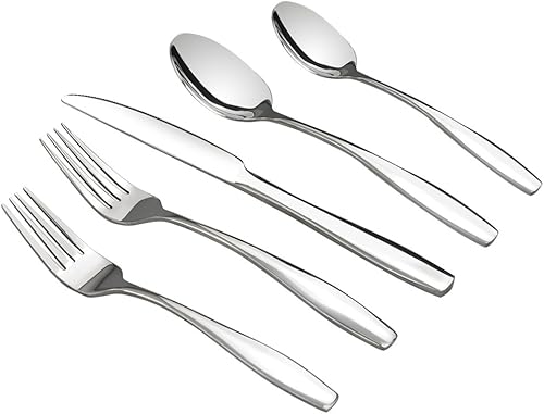 Juego de cubiertos de acero inoxidable de 40 piezas, servicio para 8