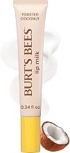 Burt’s Bees Stocking Stuffers, Lip Milk, Daily Lip Moisturizer, Toasted Coconut, Vitamin Enriched Moisturizing Lip Balm with Almond Milk and Jojoba Oil, Hydrating for Softer Lips, 1 Tube, 0.34 Fl Oz