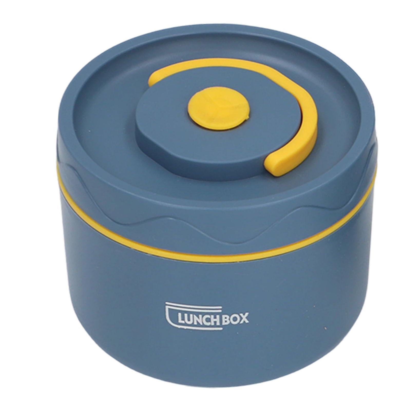 Contenitore per alimenti Lunch Box rotondo in acciaio inossidabile, a prova di perdite, per ufficio, scuola, esterno, durevole, facile da pulire, grande capacità (4 Cassaforte per microonde)