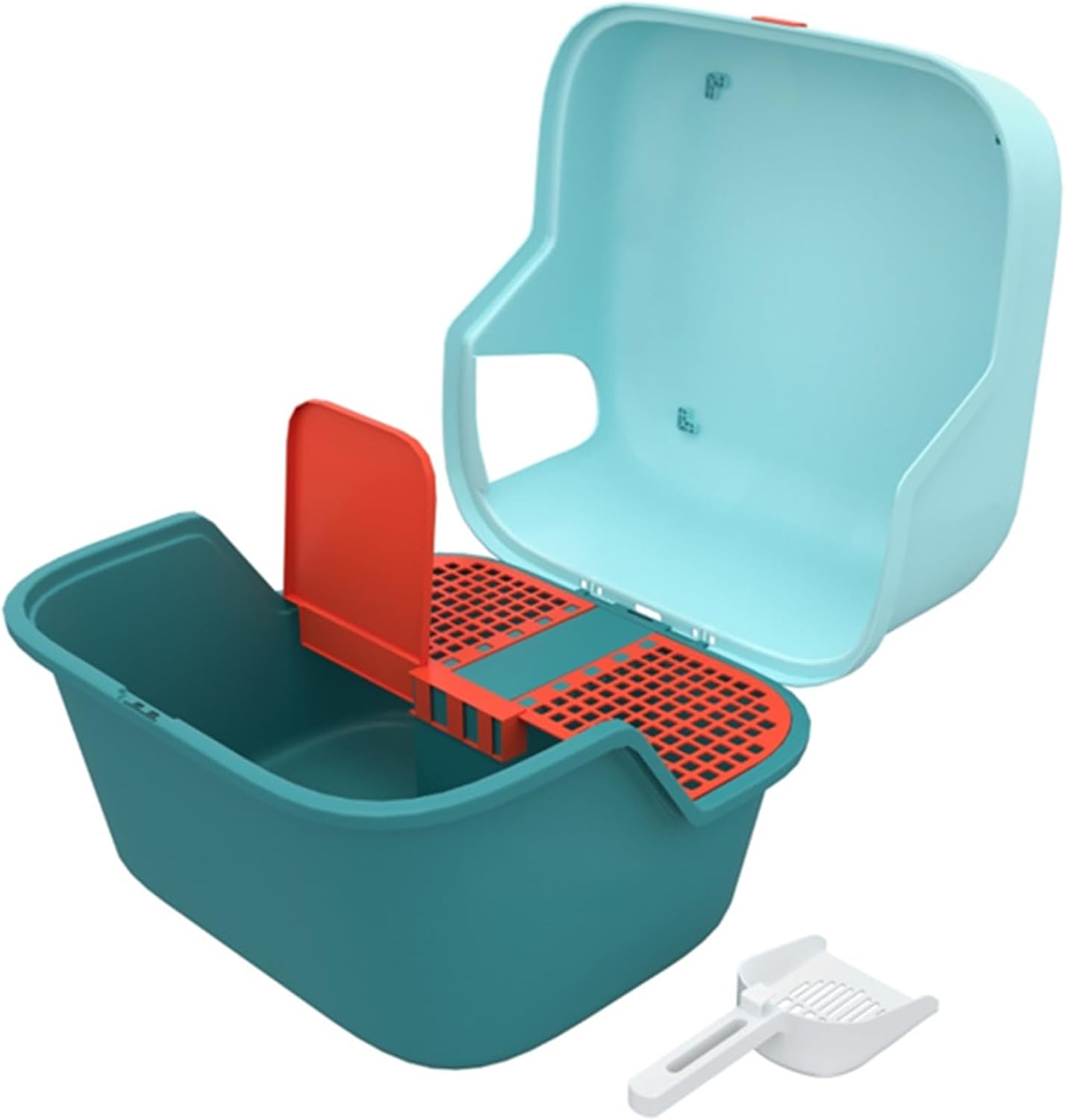 Semi-Enclosed cat Litter Box/cat Litter Box cat Toilet cat Feces Box cat Litter Box pet Toilet pet Litter Box lid can be Opened for Easy Cleaning Suitable for Less Than 8 pounds