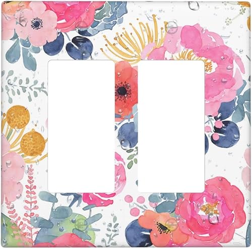 Vista 579 de Cubiertas decorativas de salida de estrella de mar playera, tablero de madera azul de concha de mar de 1 banda, decoración individual GFCI, placa