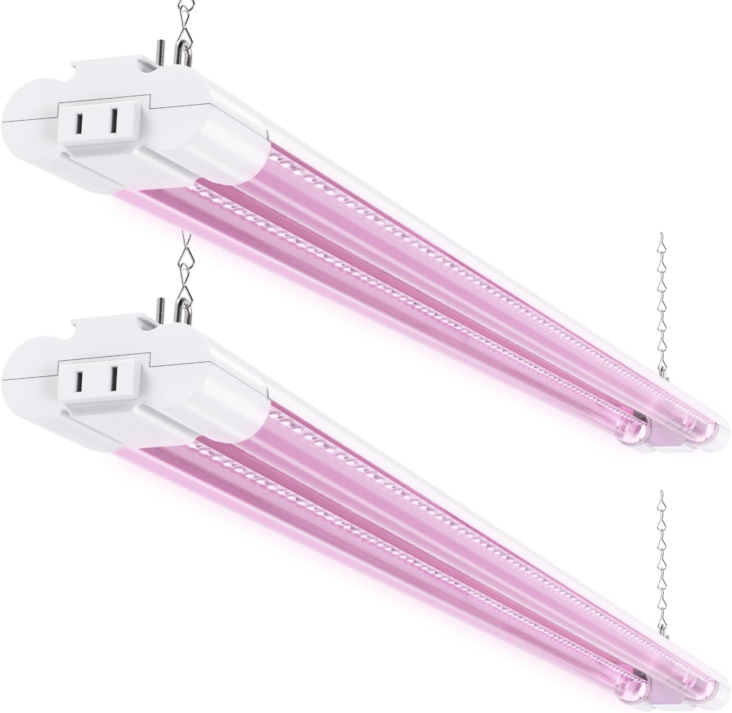 Sunco 3ft Grow Light LED, 30W, Full Spectrum, for Seed Starting, Seedling, Indoor Plants, Plug in Suspended Fixture, Link Up to 4, Inline Switch, UL/ETL 2 Pack.