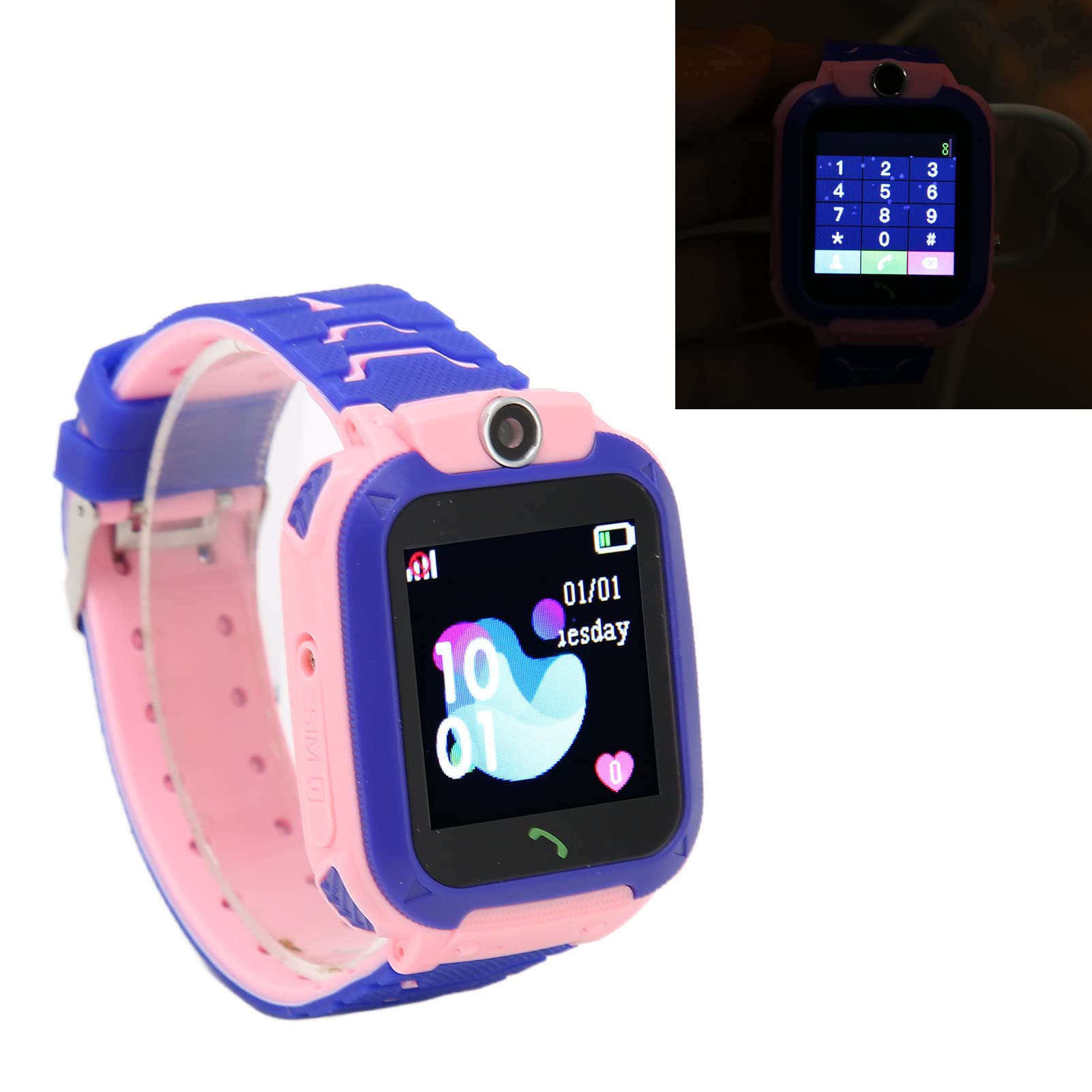 Inteligentny Zegarek, Smartwatch dla Dzieci dla Chłopców Dziewcząt, Zegarek dla Dzieci z Telefonem Komórkowym z 2-kierunkową kamerą Odtwarzacz Muzyki Wideo Zegar SOS, Zabawki dla