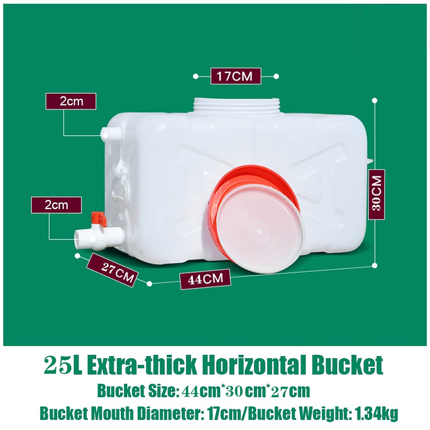 Bidón para Agua Contenedor De Agua PortáTil Tanque De Agua del Coche Beber De Emergencia Tanques De Almacenamiento De Agua DoméSticos para Exteriores O Camping, TamañO 100l(Size:25L)