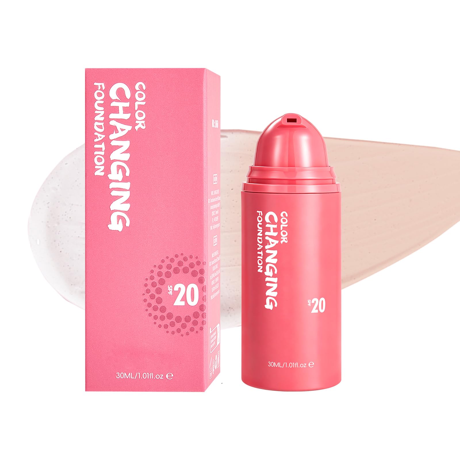 Liquid Foundation Makeup for Women, Colour Changing Foundation, Conceals Imperfections and Evens Out Skin Tone, Creates a Natural Flawless Makeup, SPF 20, All Skin Tones, 1.01 Fl Oz
