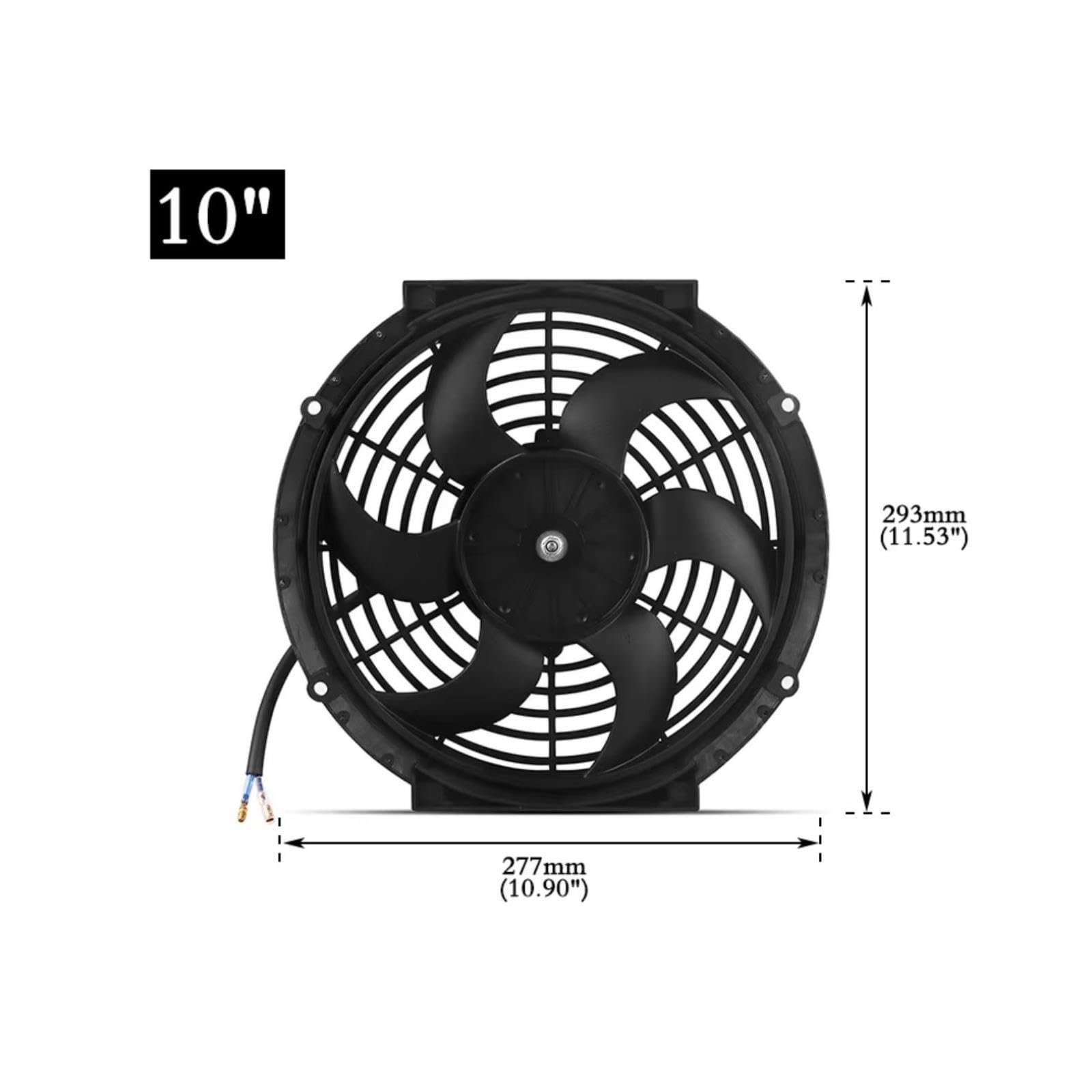 Auto Ventilador Refrigeración Para 7 10 12 14 Pulgadas 12V 80W 2100RPM