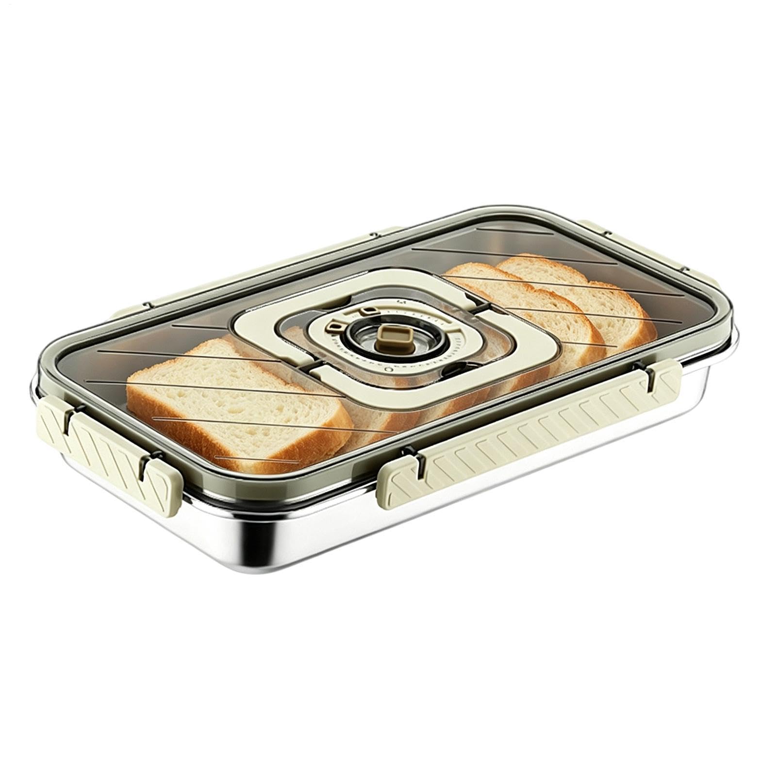 Contenedor hermético de acero inoxidable con tapa organizador de alimentos de cocina