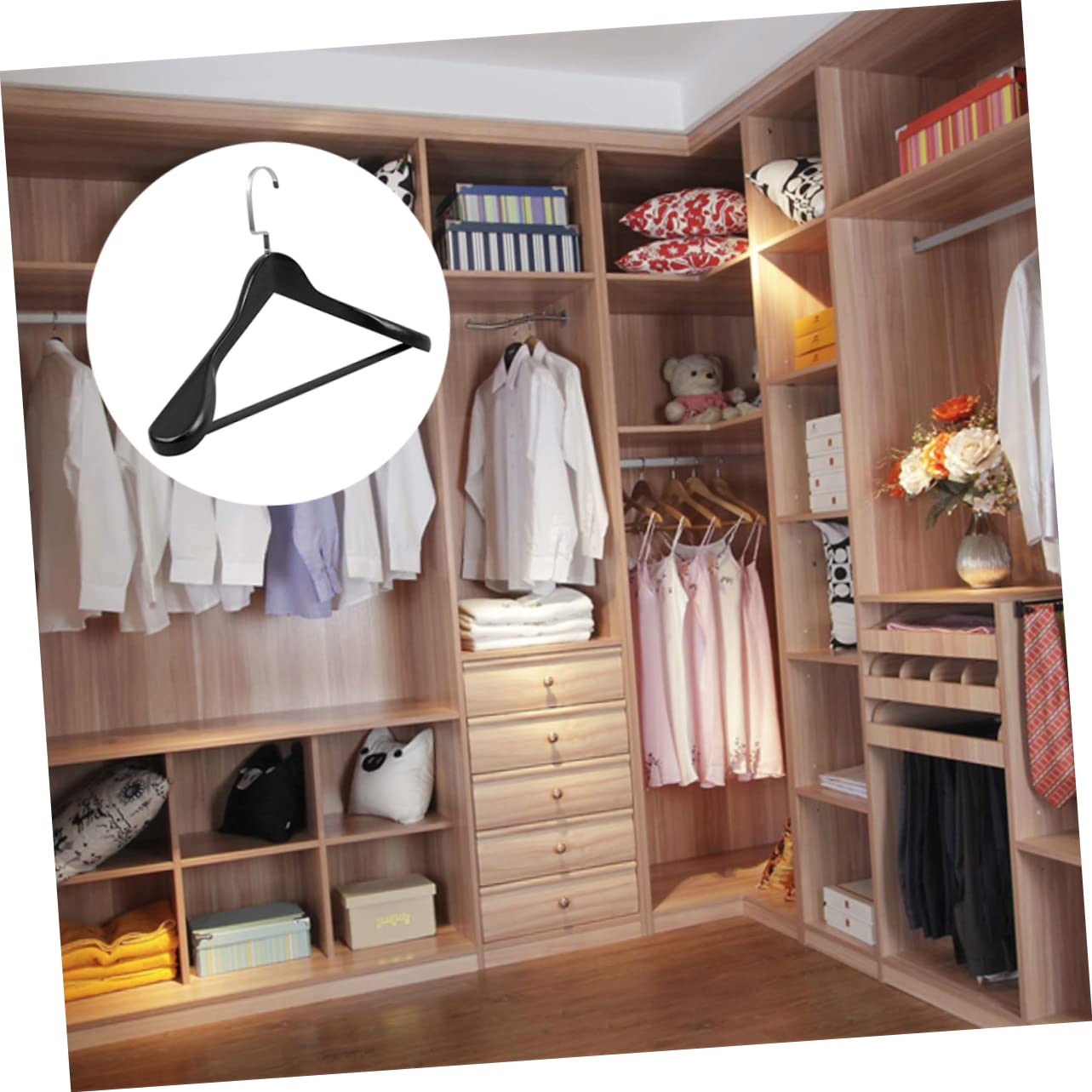 HOMOCONO Heavy Duty Solid Drying Rack Wide Hangers for Coats Clothes Hanger Laundry Non-Slip Feature