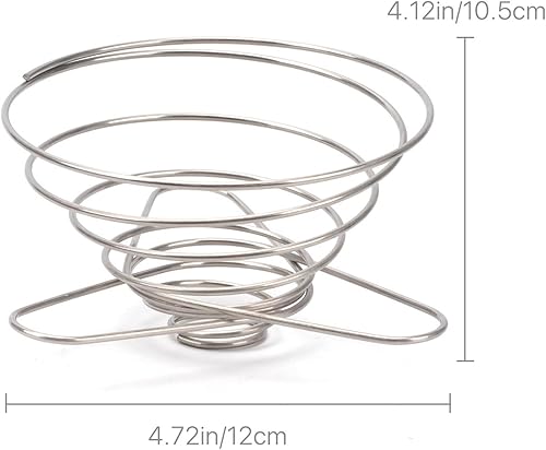 Miniatura 5 de SUEIANNMN - Soporte plegable para filtro de gotero de café, 1-2 tazas, filtro plegable de acero inoxidable reutilizable para cono de café, portátil,
