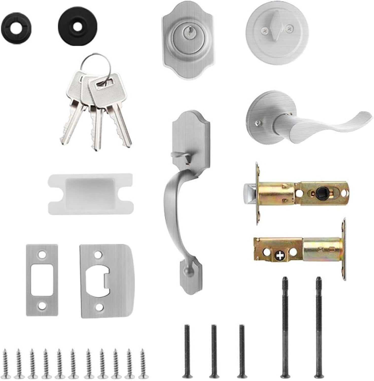 後付けオートロックES （玄関の防犯対策におススメ） - LIXIL エントリードア ロック セット - 防犯玄関ドアロックセット デッドボルト付き - ホームガーデンセキュリティ用品 玄関入口 室外庭