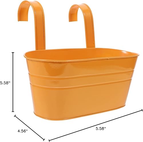 Miniatura 10 de Cestas colgantes de jardín, cubos de flores, maceta de hierro, maceta colgante de flores, maceta de pared al aire libre, macetas colgantes, macetas