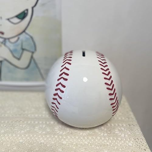 Miniatura 6 de Alcancía de cerámica, moneda de bola, decoración temática deportiva, béisbol
