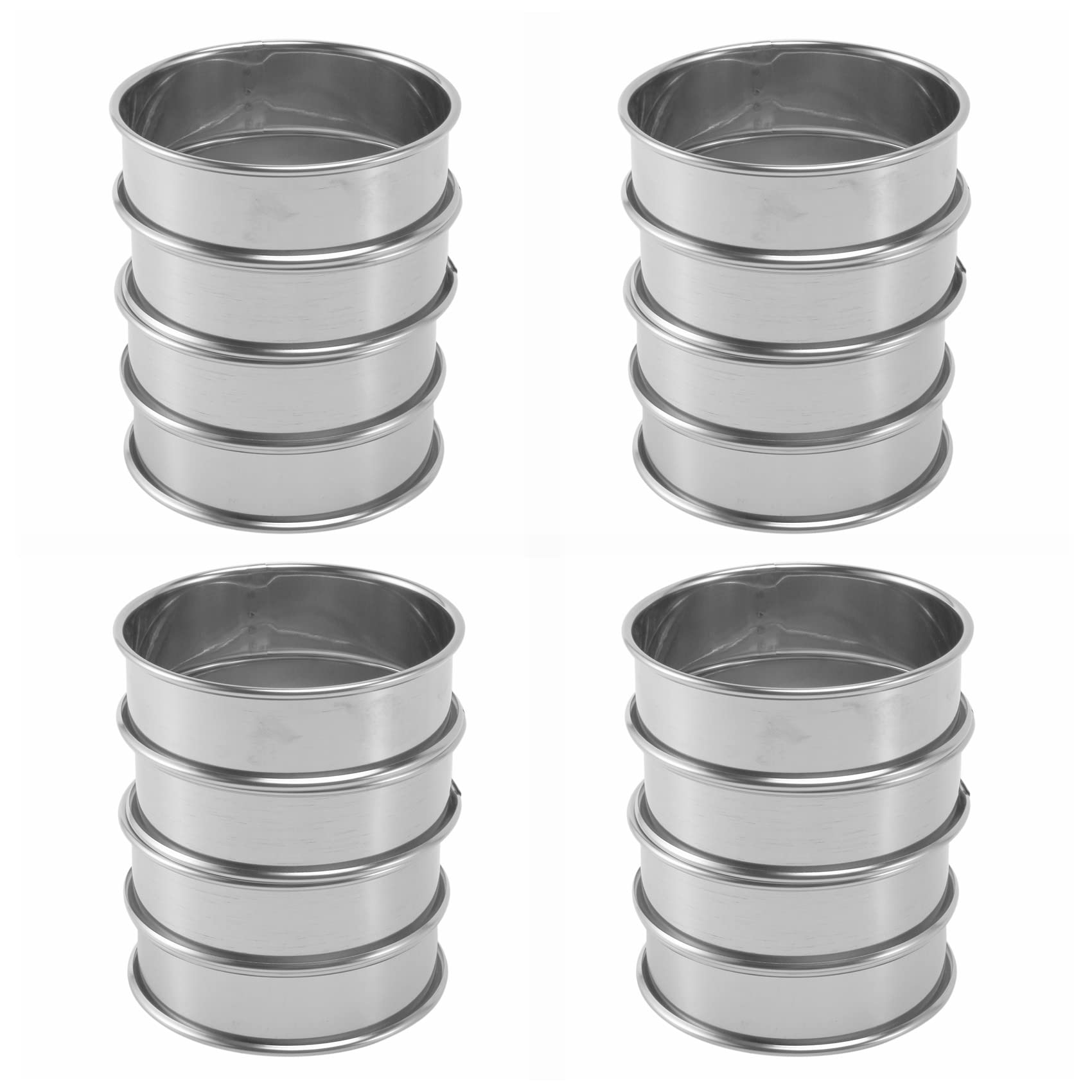Hndhbfgrt Double Rolled Tart Rings, English Muffin Rings Professional Crumpet Rings Set Of 16