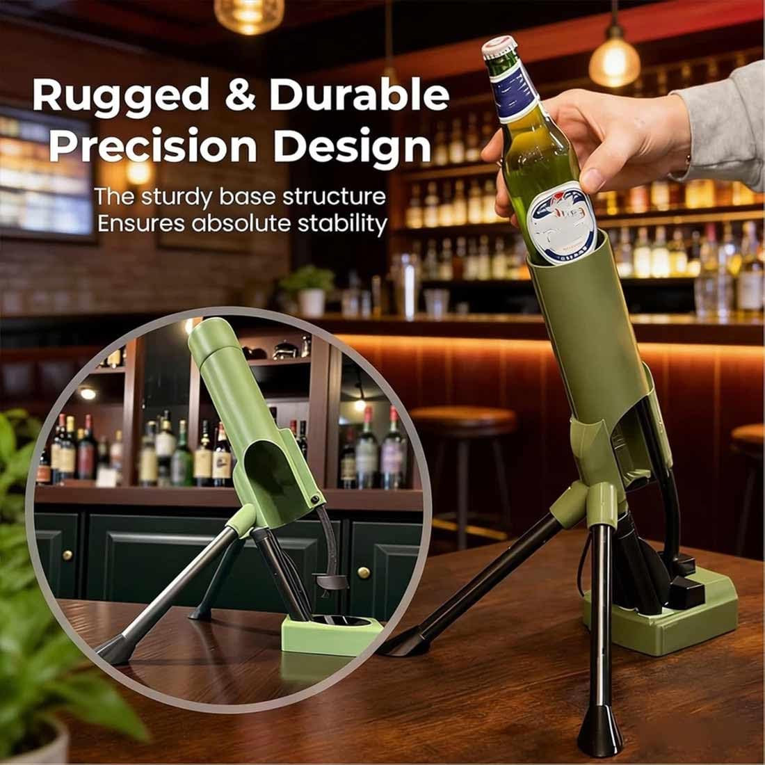 ボトルランチャー オリーブグリーン　ボトルオープナー　ビール　迫撃砲 Amazon | 迫撃砲型 モルタルビール栓抜き 51mm モルタルボトル