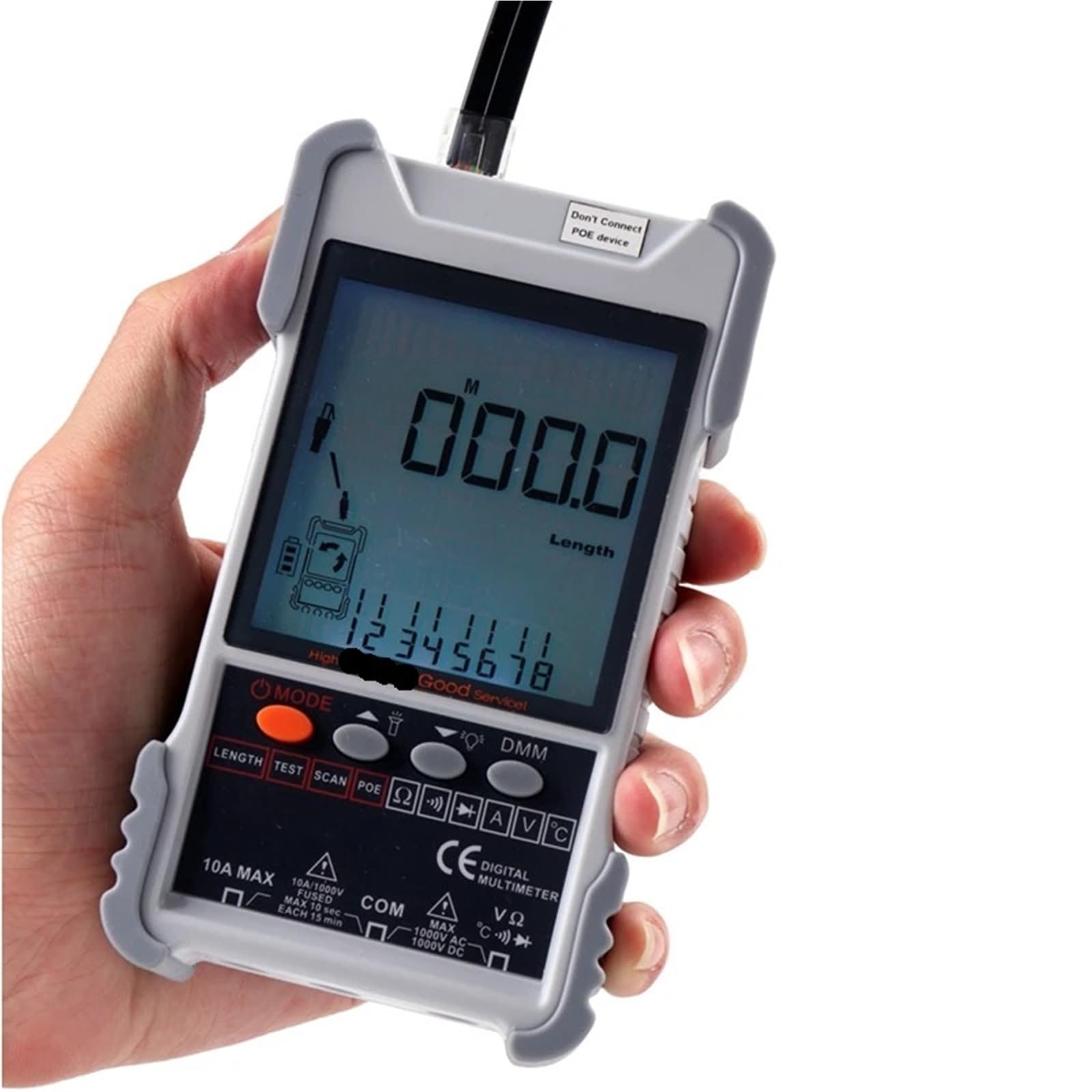 Localizzatore di Cavi, Tester for cavi di rete Display LCD Analogici Ricerca digitale Test POE Tracciamento