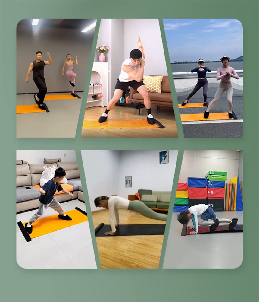 Slide Board - Tabla De Ejercicios Para Entrenamiento Físico Y Terapia Con Botines Y Bolsa De Transporte Incluida