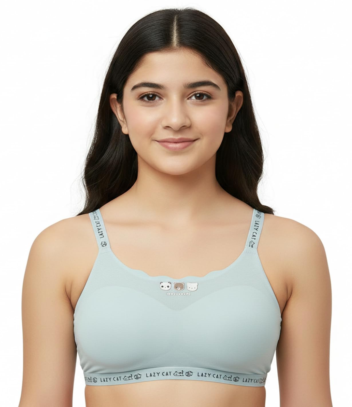 Antimicrobial Starter Bra for Girls 8-16 Years | Flat Padding for Nipple Coverage | Comfortable Strecthy Cotton | Comfy-Breathable Beginners Bra & Super Soft Material-image-49