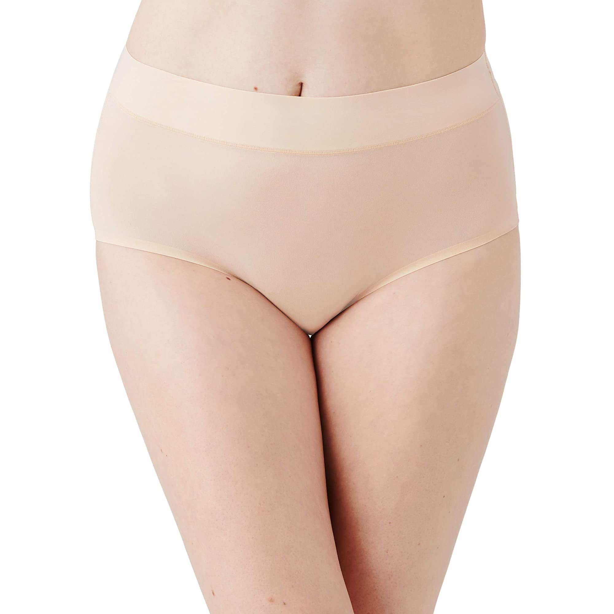 Wacoal Women's at Ease Brief Panty, Sand, Large