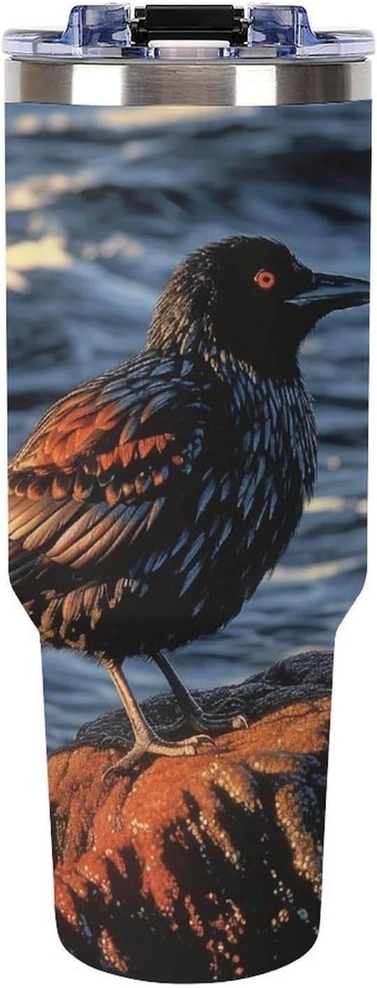 Bird by Stone Travel Coffee Mug Reusable Durable Stainless Steel Insulated Tumbler with Handle And Straw Leak Resistant Portable Thermal Cup Gifts for Men Women 40 Oz