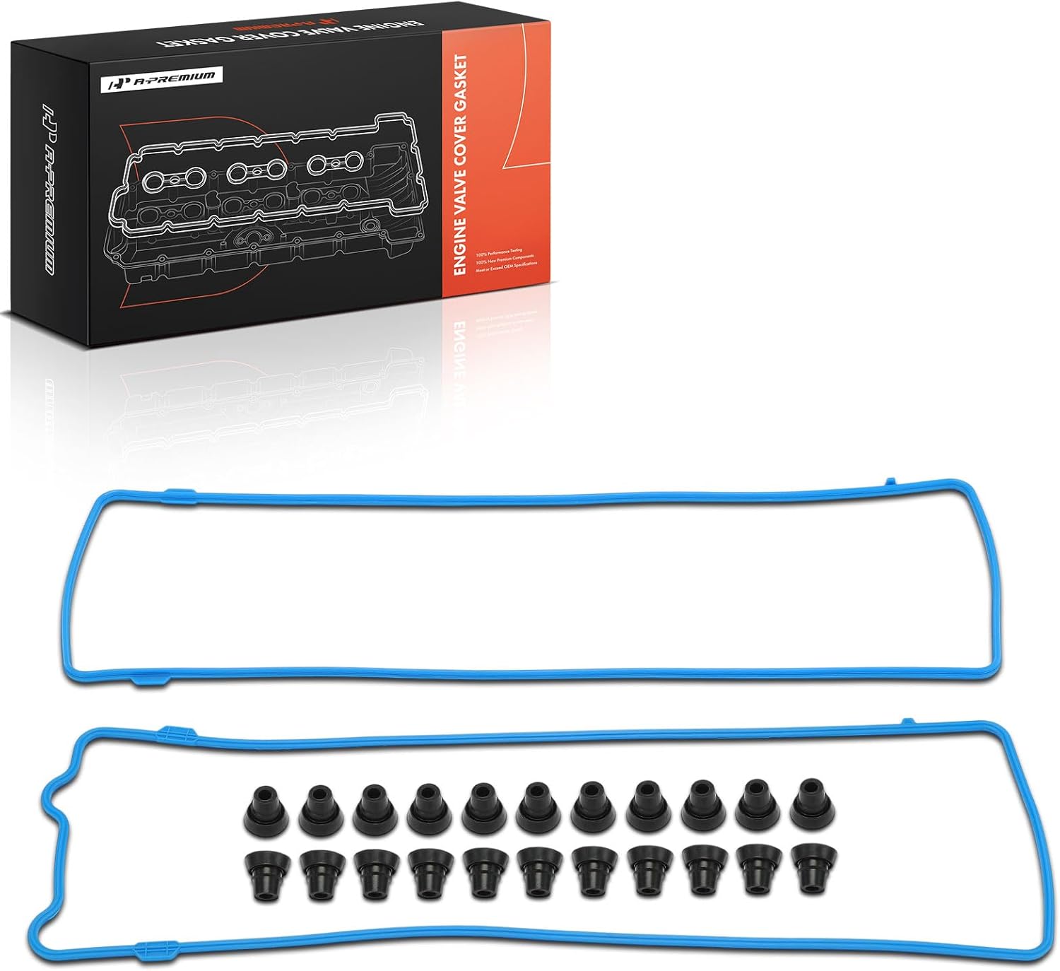 A-Premium Engine Valve Cover Gasket Set Compatible with Ford, Lincoln & Mercury - F-150, F-250, Explorer, Mustang, Expedition, E-150 Econoline Club Wagon, Crown Victoria, Thunderbird, Grand Marquis