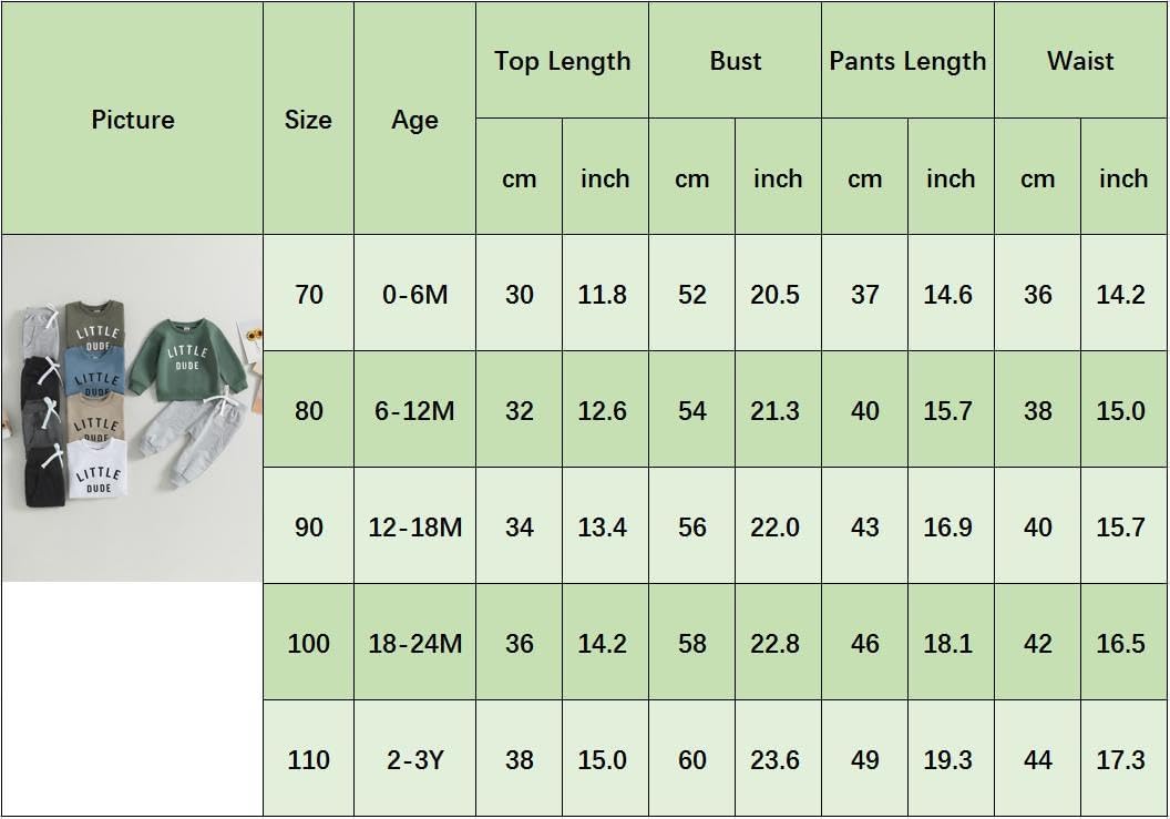 2Pcs Toddler Baby Boy Girl Sweatshirt Tops Pants Set Long Sleeve Sweatsuit Fall Winter Outfits
