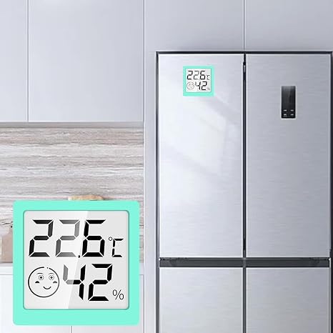 Digital Thermometers Hygrometer - Digital Hygrometer Indoor | Indoor Temperature and Humidity Gauge with LCD Display | Digital Electronic Meters for Freezer | Baby Room | Refrigerator