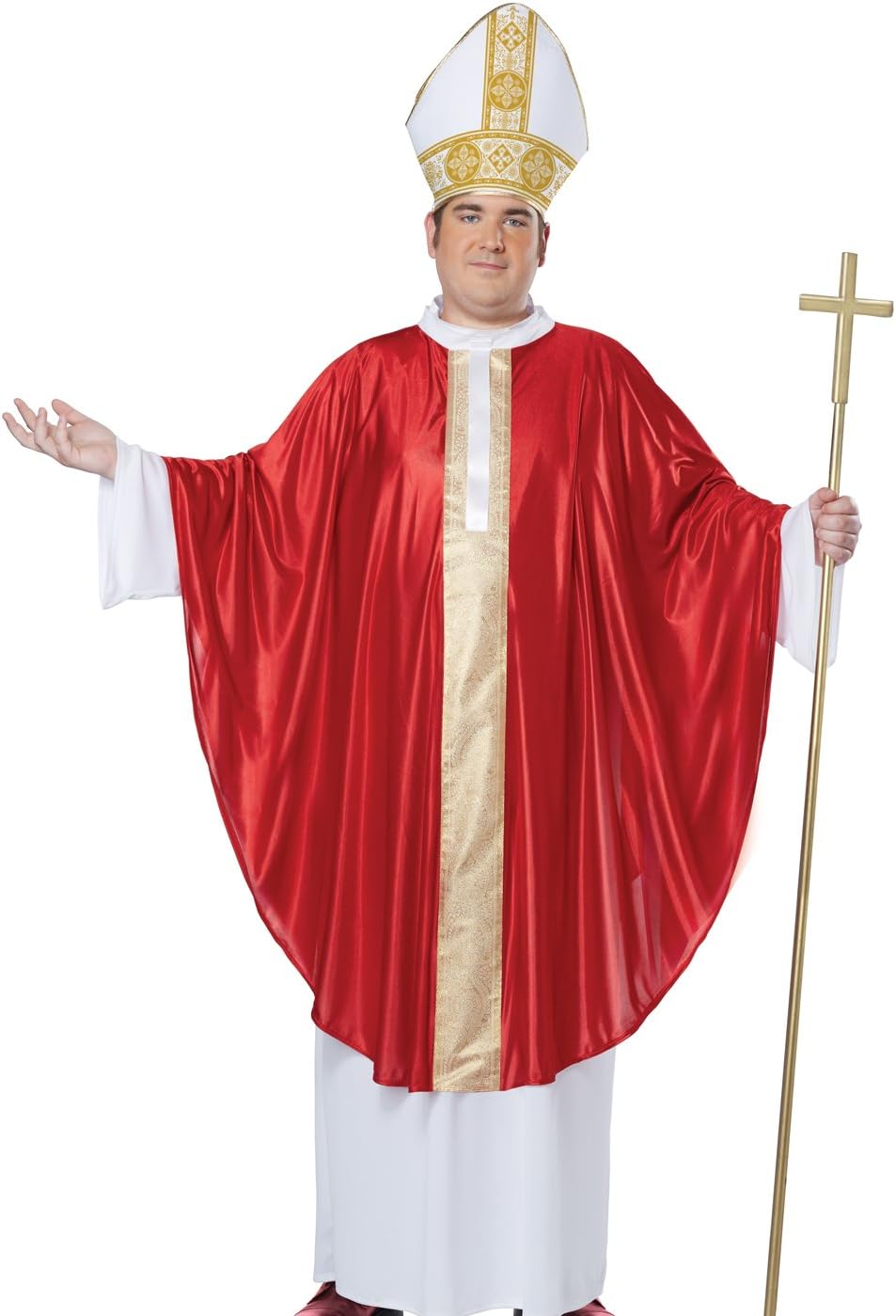 Plus Size Pope Costume Plus White,red