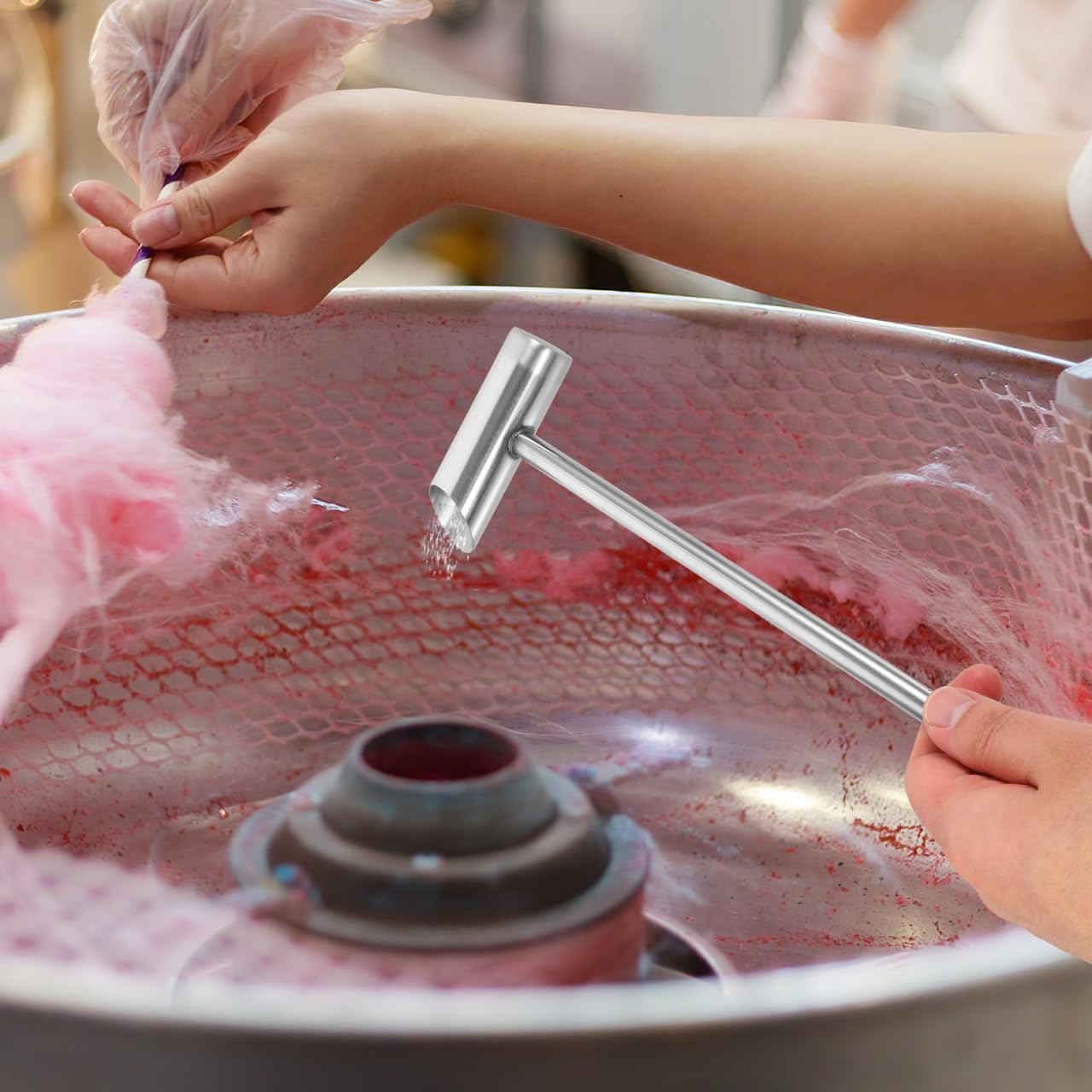 VINTORKY Edelstahl Marshmallow-Löffel - Profi-Zubehör Für Selbstgemachte Zuckerwatte | Rostfrei & Spülmaschinenfest