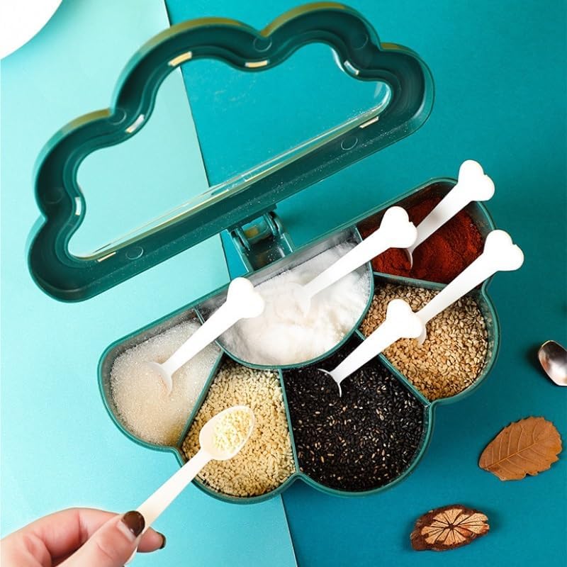 Kitchen Combination Set Multi Compartment Layered Container for Seasoning