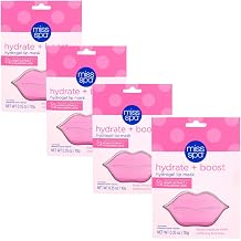 MISS SPA Lip Mask, Hydrate Boost Hydrogel Pink Lip Mask, Sooth Restore Lips, Lip Plumper, Moisturizing And Reducing Fine Lines, Anti-Aging Face Mask Skin Care, Nourishing Honey Lip Patches 4 Pack