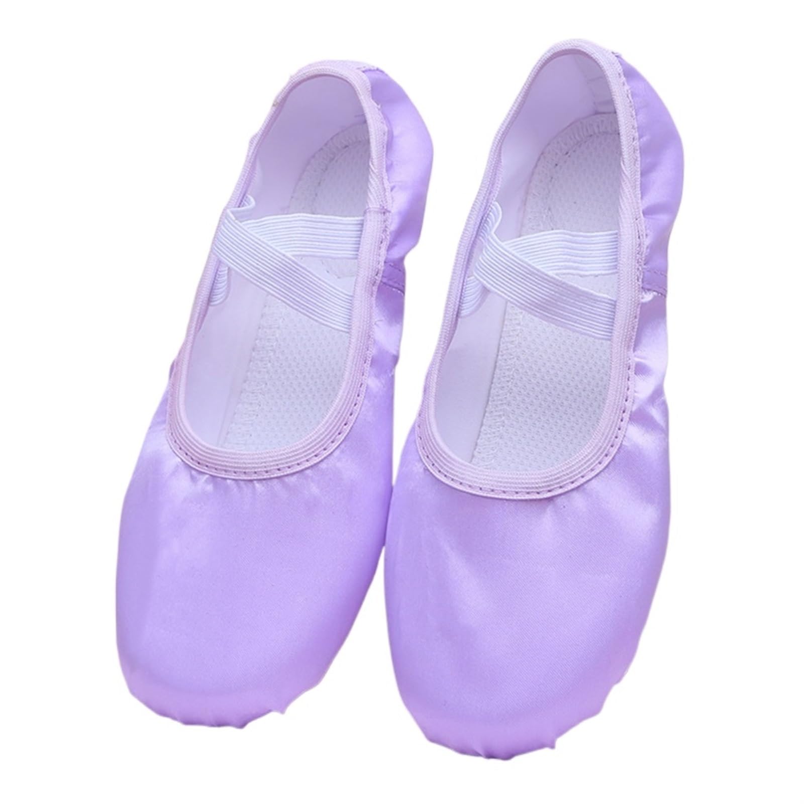 YXINAER Ballet Shoes for Girls Professional Satin Soft Sole Ballet Dance Girls Ballet Shoes Kids Dance Slippers Female Solid Color Ballet Yoga Gym Dance Shoes(Purple,33)