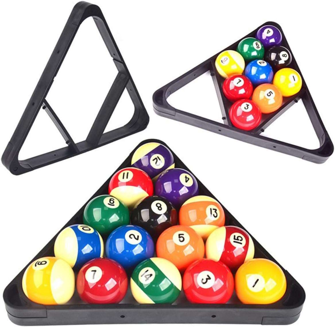 Abaodam Billiards Accessory Rack Plastic Billiard Rack Pool Table Balls Triangle