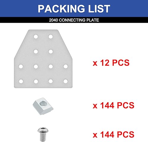 Miniatura 355 de 10 unids 2020 placa de extrusión de aluminio conector esquina L soporte 8020 V ranura hardware ranura T accesorios con tuercas en T y tornillos