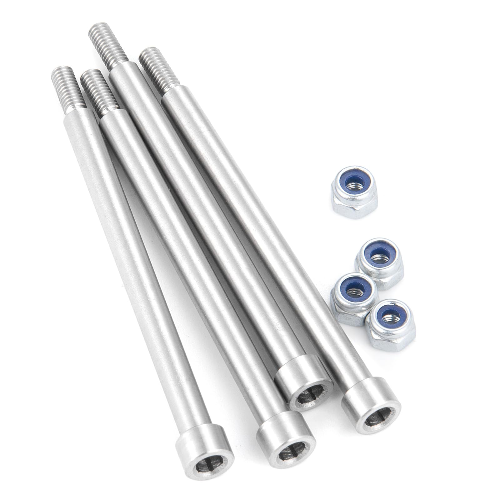 AXspeed 4pcs Suspension Arm Pin Stainless Steel Hinge Pin for 1/5 TRX X-MAXX XMAXX RC Truck, Small
