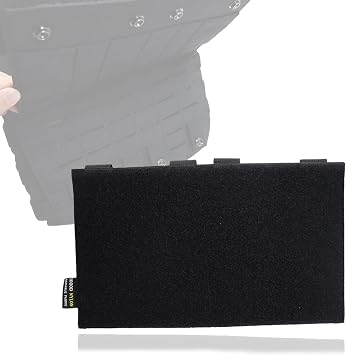 Molle Placard Hoop and Loop Plate Carrier Placard Dual-Purpose Front Flap, Tactical Drop Extension Panel Double-Sided Cutting Adapter Side Compatible with Chest Rig and Vest
