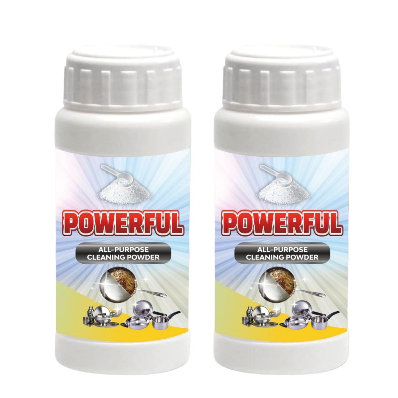 SCENTORA Foam Rust Remover Kitchen All-Purpose Cleaning Powder, All-Purpose Instant Kitchen Cleaning Powder, Clean Greasy Dirt Kitchenware Kitchen Cleaner (2)