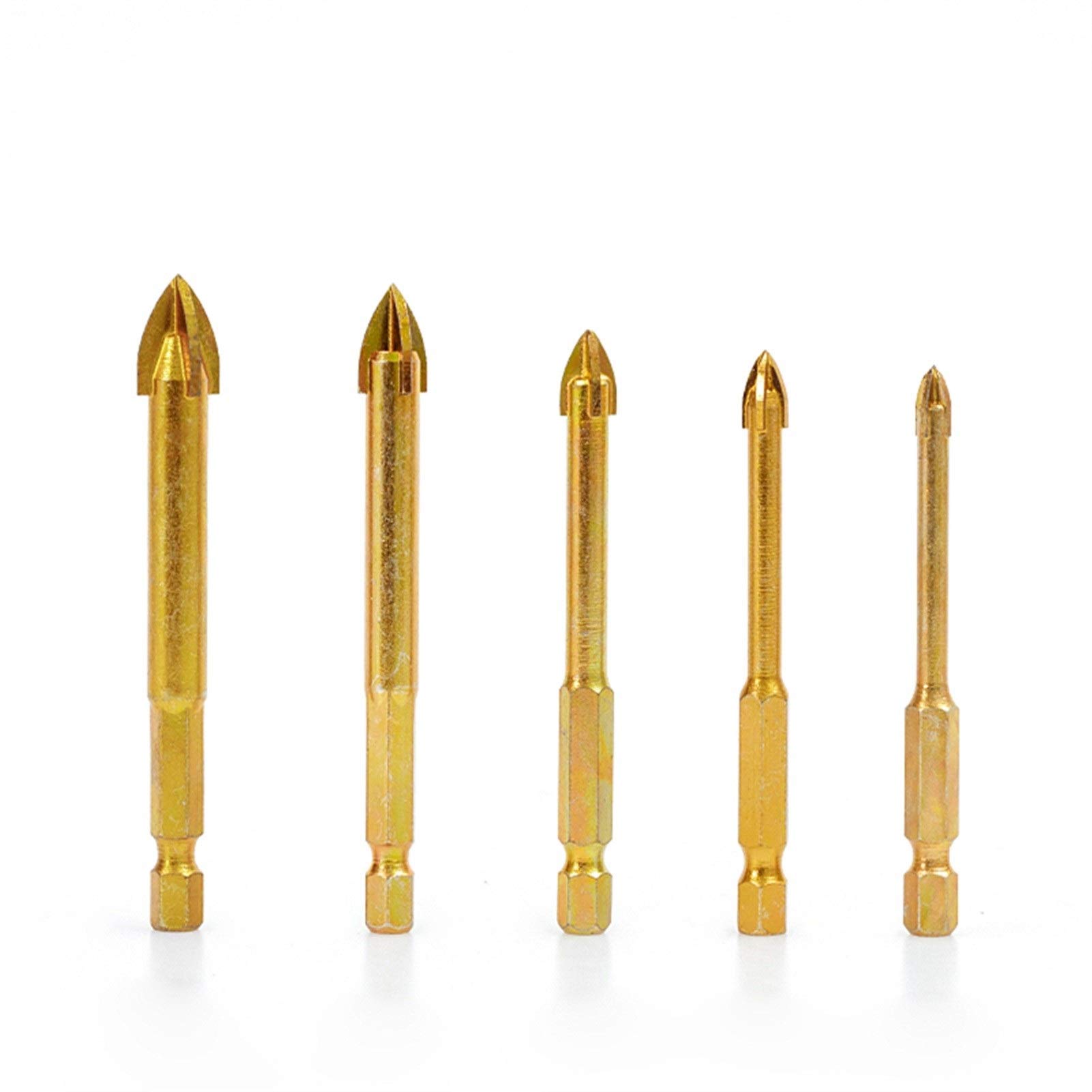 Kategoria: Wiertła murarskie, 5 szt. wierteł z trzpieniem sześciokątnym do płytek, szkła, ceramiki, betonu, marmuru, granitu 5-12 mm(12mm (5pcs))