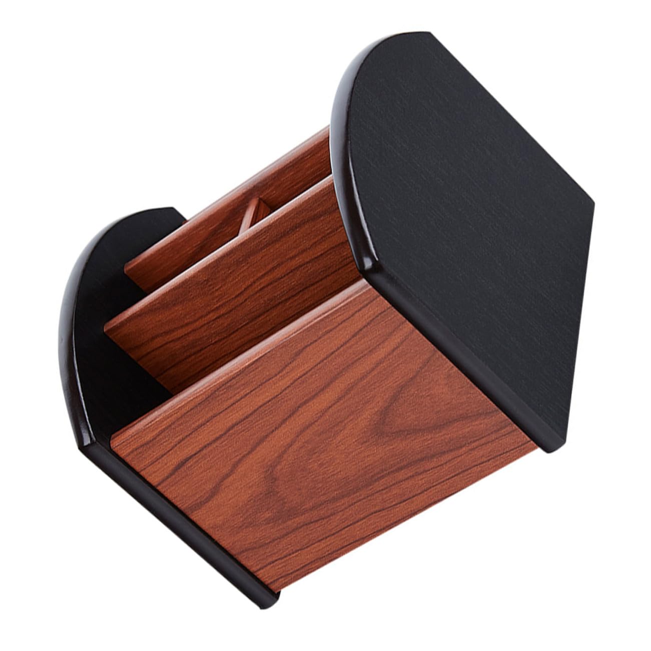 Angoily Contenitore Portaoggetti in Legno Multifunzione da Scrivania Organizer per Penne e Articoli Vari Design Effetto Legno per Ufficio Piccolo e Pratico