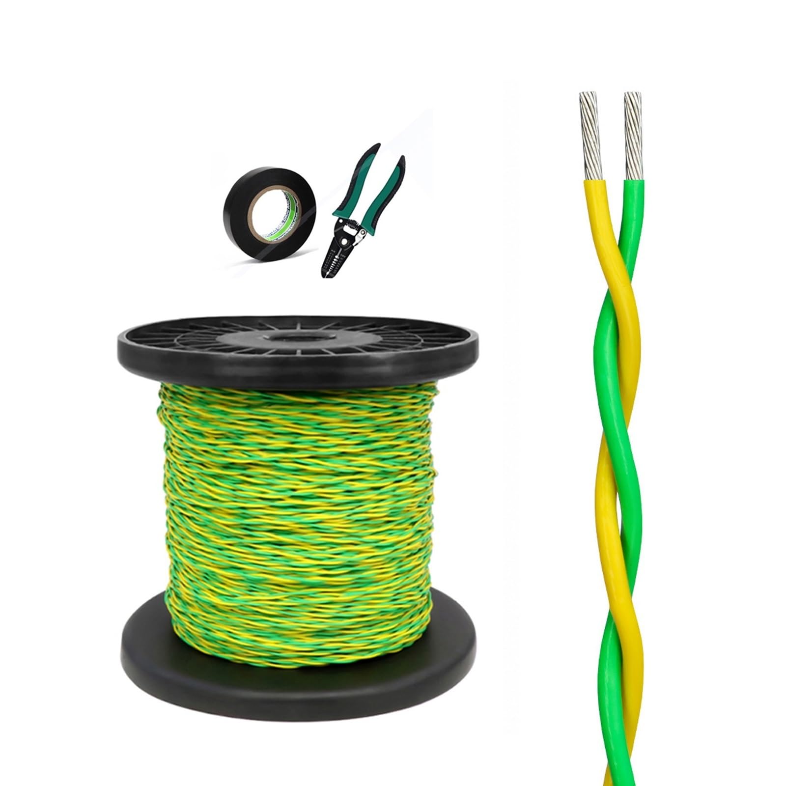 Cable FEP Alta Temp Par Trenzado 2 Conductores Cobre Estañado 600V 100m(17AWG(1.0mm²))