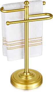 Hand Towel Holder Stand for Bathroom Countertop,S-Shape Bar,Gold