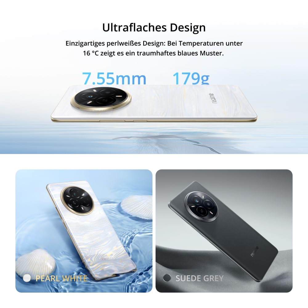 realme 14 Pro 5G Smartphone, 12+512GB, 50MP Sony IMX882 OIS Camera, Dimensity 7300, 120Hz Curved Display, IP69 Waterproof, 5260mAh Battery, 45W SUPERVOOC Fast Charging, Grey