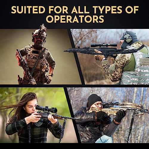 Antila - 2 Point Rifle Sling - Two Point Gun Sling For Rifle, Durable And Versatile - An Excellent Gun Strap For Rifle Full Metal W/Comfortable Padding + Bandana And 2 Skill Improvement Ebooks #TOP5