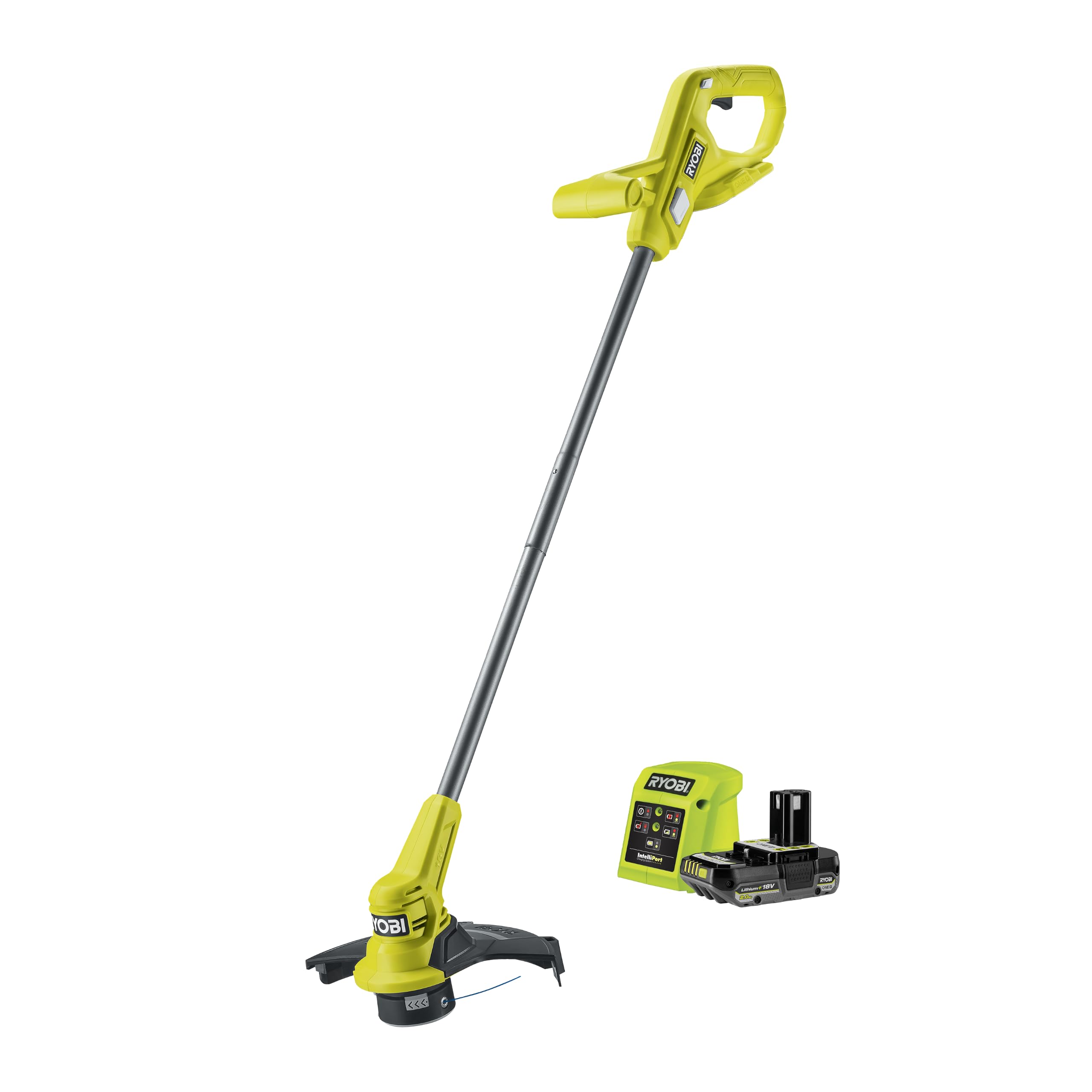 RYOBI 18 V One+ Coupe Bordure à Batterie RY18LT23A-120P, Largeur de Coupe 23 cm avec Lame en Plastique, livré avec Batterie 2,0 Ah et Chargeur