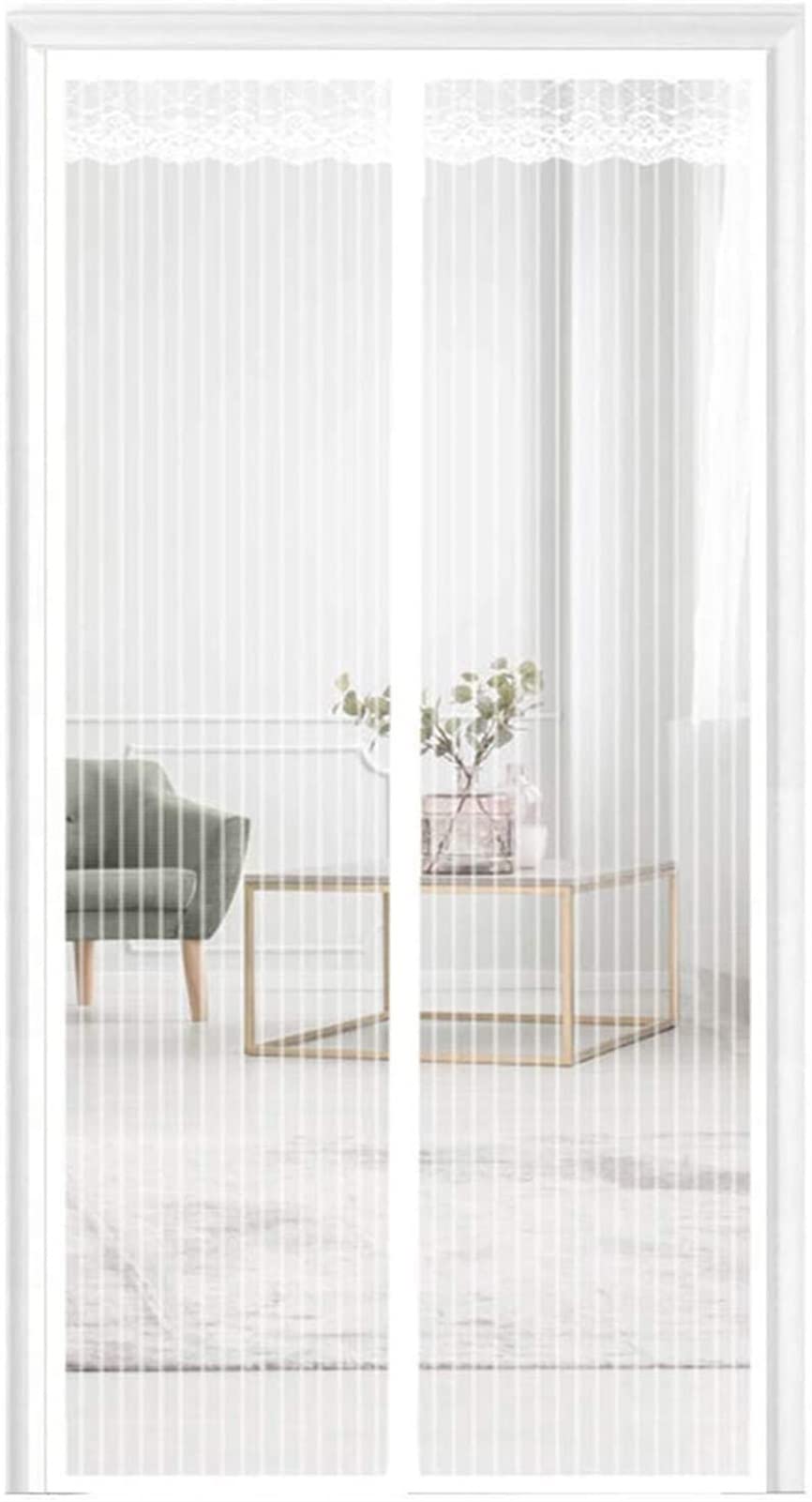 MagnéTique Moustiquaire Moustiquaire Porte 195 X 240 Cm MagnéTique Moustiquaire Enroulable Facile à Installer Pour Porte D Entrée Intérieur/Patio Noir