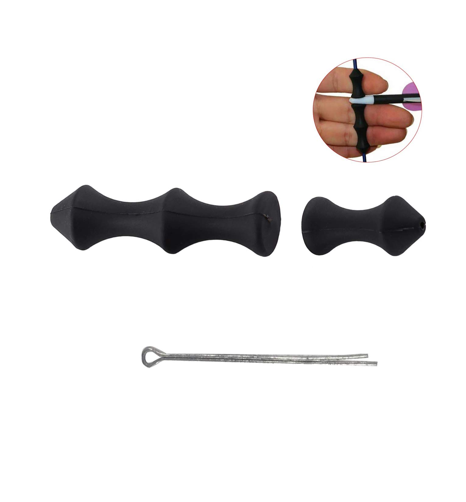 Nema Archery Bowstring Finger Saver Tab - Black 1