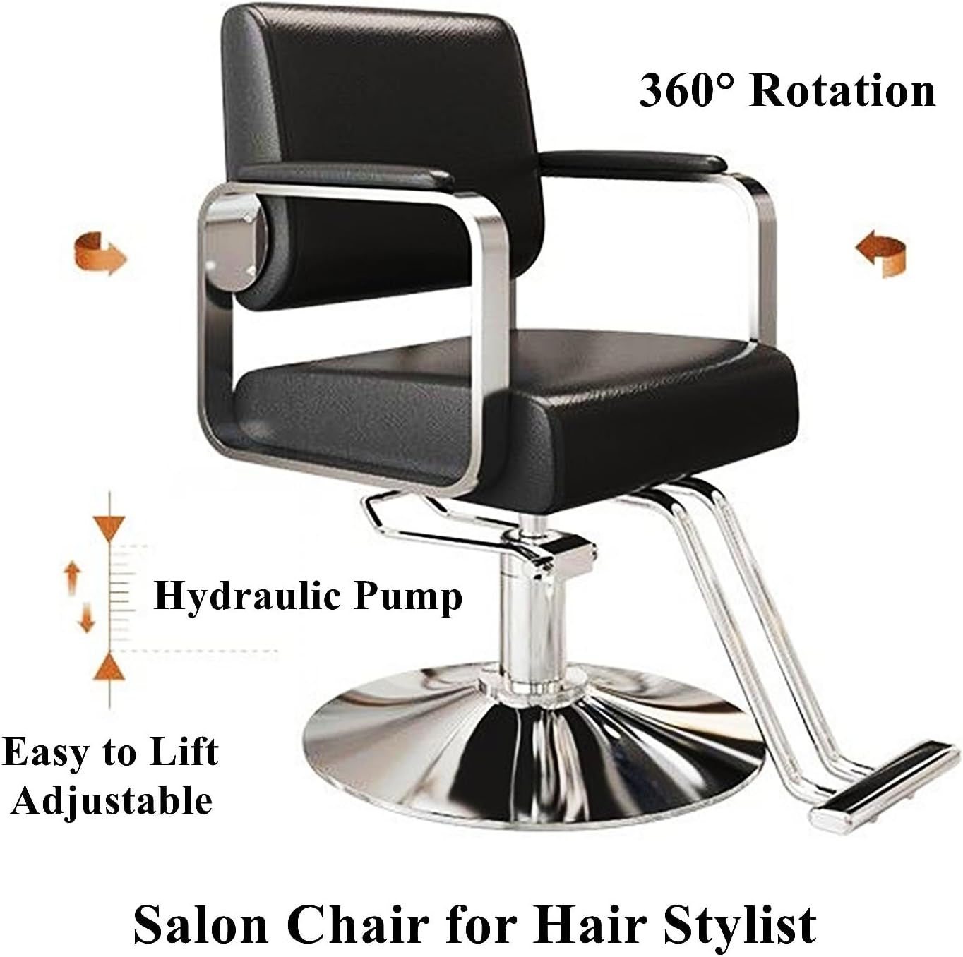 WTTTTW ヘアスタイリスト用のバーバーチェアチェア、油圧ポンプ